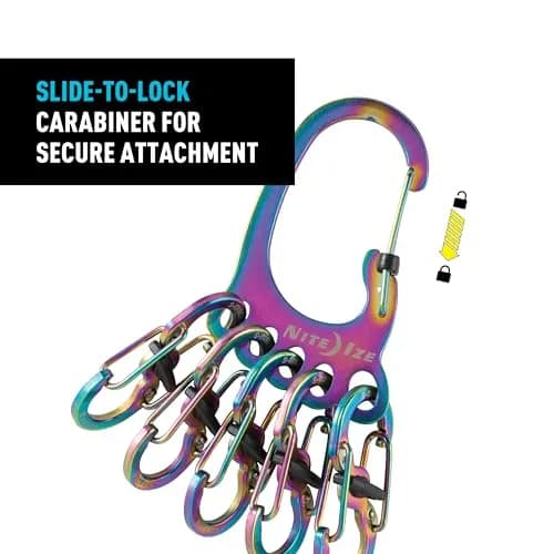 Nite Ize Bigfoot Locker KeyRack Stainless Steel Carabiner Holds 15 Keys | Hiking & Everyday Use thumbnail 5