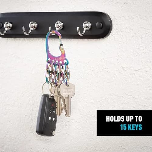 Nite Ize Bigfoot Locker KeyRack Stainless Steel Carabiner Holds 15 Keys | Hiking & Everyday Use thumbnail 6
