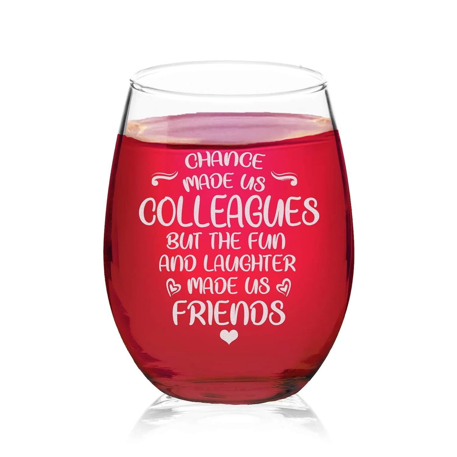 Veracco Stemless Wine Glass 266ml (15 Fl Oz) | Funny Birthday Gift for Friends & Colleagues - main product image