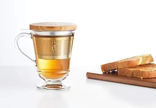 La Rochère Bee Tea Cup with Infuser & Lid 265ml (9.7 fl oz) | French Elegance for Loose Leaf Tea thumbnail 4