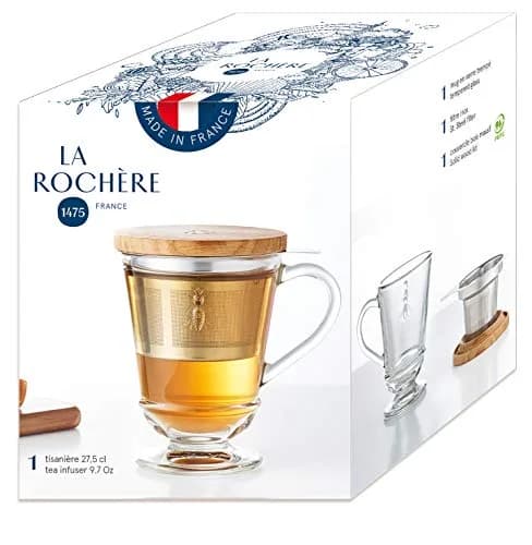 La Rochère Bee Tea Cup with Infuser & Lid 265ml (9.7 fl oz) | French Elegance for Loose Leaf Tea thumbnail 5