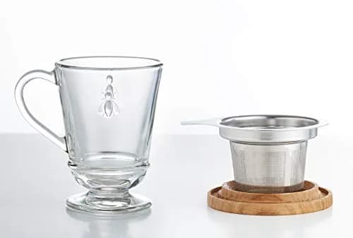La Rochère Bee Tea Cup with Infuser & Lid 265ml (9.7 fl oz) | French Elegance for Loose Leaf Tea thumbnail 2
