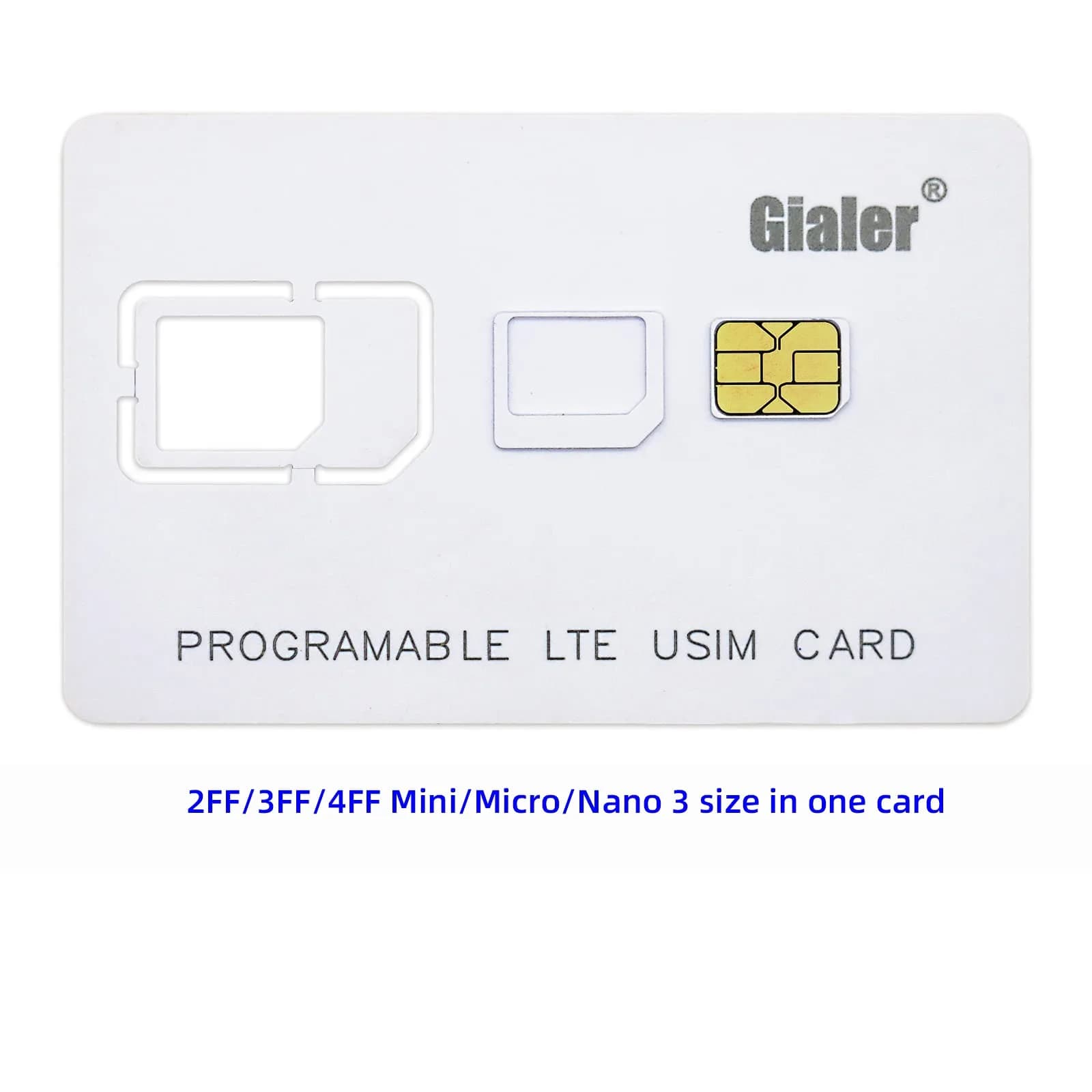 Gialer Programmable SIM Card 100-Pack | 4G LTE WCDMA GSM Nano Micro Standard - view 5