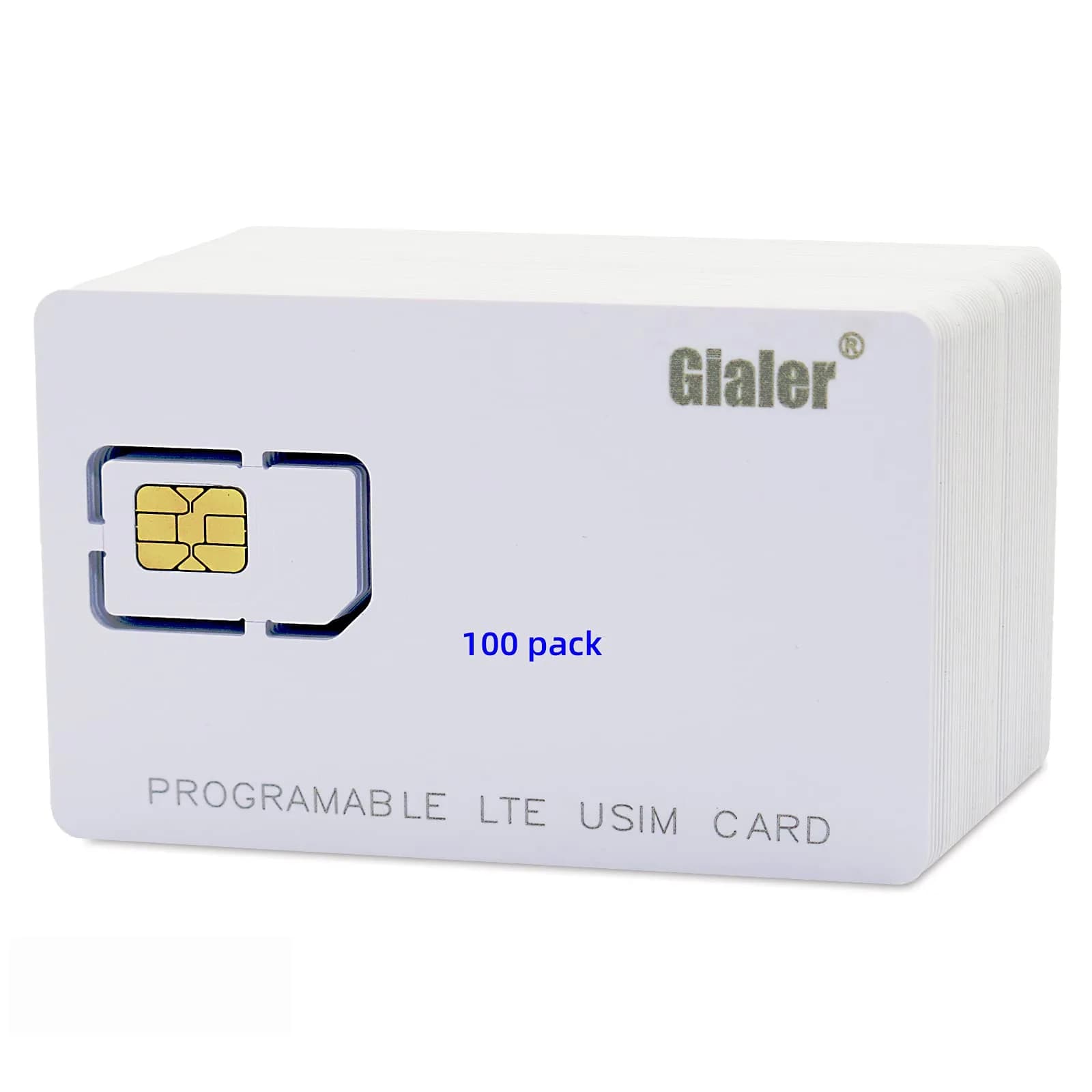 Gialer Programmable SIM Card 100-Pack | 4G LTE WCDMA GSM Nano Micro Standard - view 3