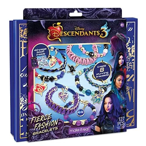 Make It Real Disney Descendants 3 Fierce Fashion Jewelry Kit | DIY Bead & Charm Bracelet Making Set, Includes Supplies, Beads, Charms, Descendants Book - Create 8 Bracelets, for Ages 8 thumbnail 1