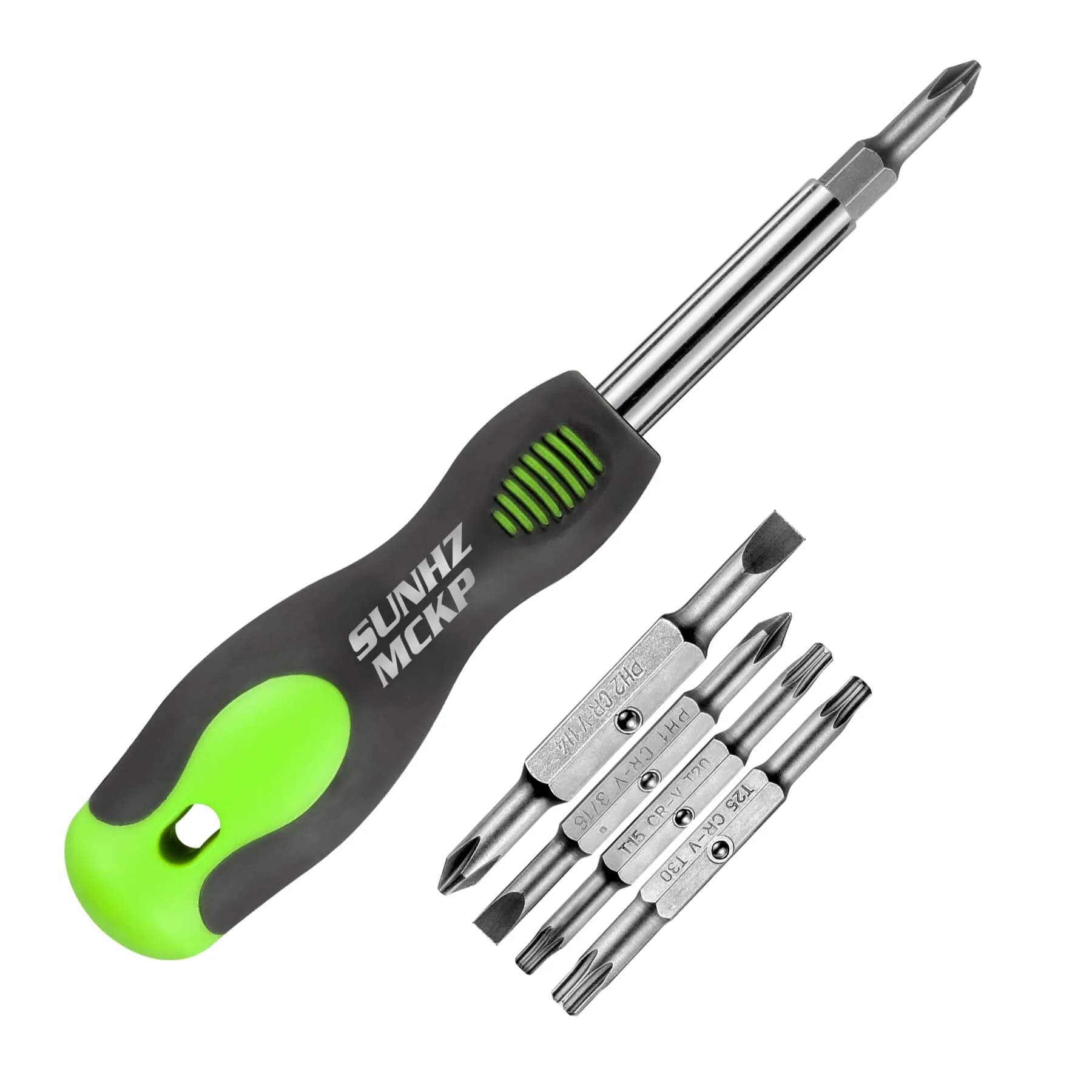 SUNHZ MCKP 8-in-1 Multi-Purpose Screwdriver Set with Magnetic Bits | Ergonomic Grip & High-Strength Steel — 8 IN 1 Screwdriver