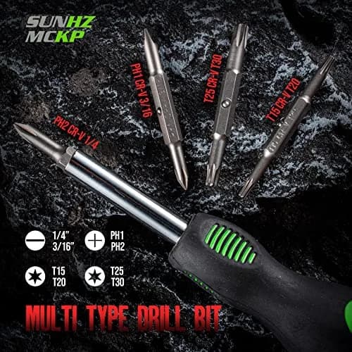 SUNHZ MCKP 8-in-1 Multi-Purpose Screwdriver Set with Magnetic Bits | Ergonomic Grip & High-Strength Steel thumbnail 3