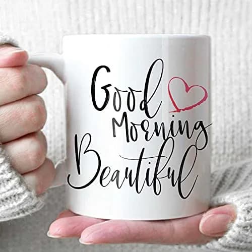 CHIEN-CHI LILI Good Morning Beautiful Coffee Mug 11oz | Sarcastic Gift for Women, Microwave & Dishwasher Safe thumbnail 4