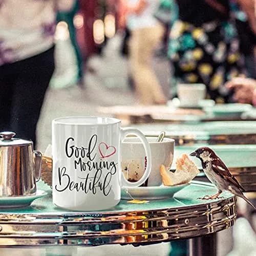 CHIEN-CHI LILI Good Morning Beautiful Coffee Mug 11oz | Sarcastic Gift for Women, Microwave & Dishwasher Safe thumbnail 7