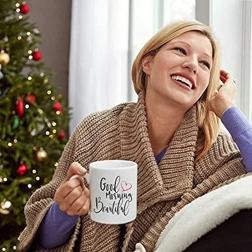CHIEN-CHI LILI Good Morning Beautiful Coffee Mug 11oz | Sarcastic Gift for Women, Microwave & Dishwasher Safe thumbnail 3