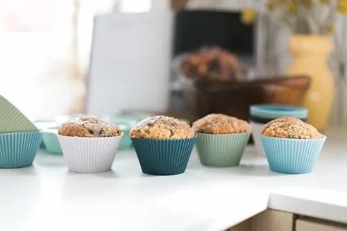 The Silicone Kitchen Jumbo Silicone Baking Cups 3.5in Diameter x 2in Height (12 Pack) | Reusable, Non-Toxic, BPA Free thumbnail 2