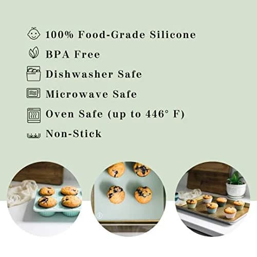 The Silicone Kitchen Reusable Silicone Baking Cups Regular Size 24 Pack | BPA-Free Food-Grade Silicone Muffin Liners for Cupcakes, Baking, Snacks thumbnail 9