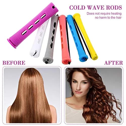 WILLBOND 60 Pcs Hair Perm Rods Set with Tail Comb, Multi Sizes (0.75-0.28 inch) thumbnail 4