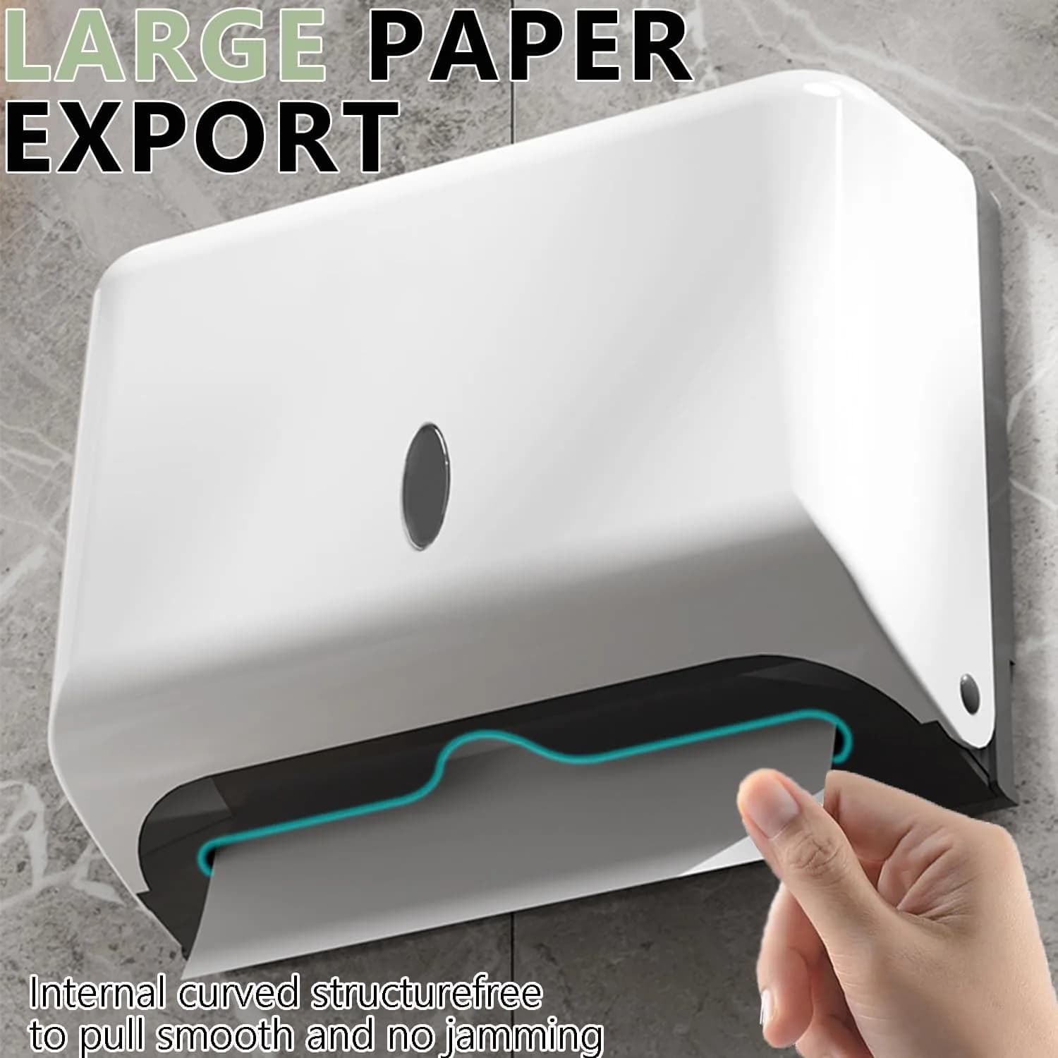 AIFUSI White Paper Towel Dispenser Holder | Holds 200 Interfolded Towels, Wall Mount for Kitchen & Bathroom - view 5