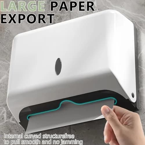 AIFUSI White Paper Towel Dispenser Holder | Holds 200 Interfolded Towels, Wall Mount for Kitchen & Bathroom thumbnail 5