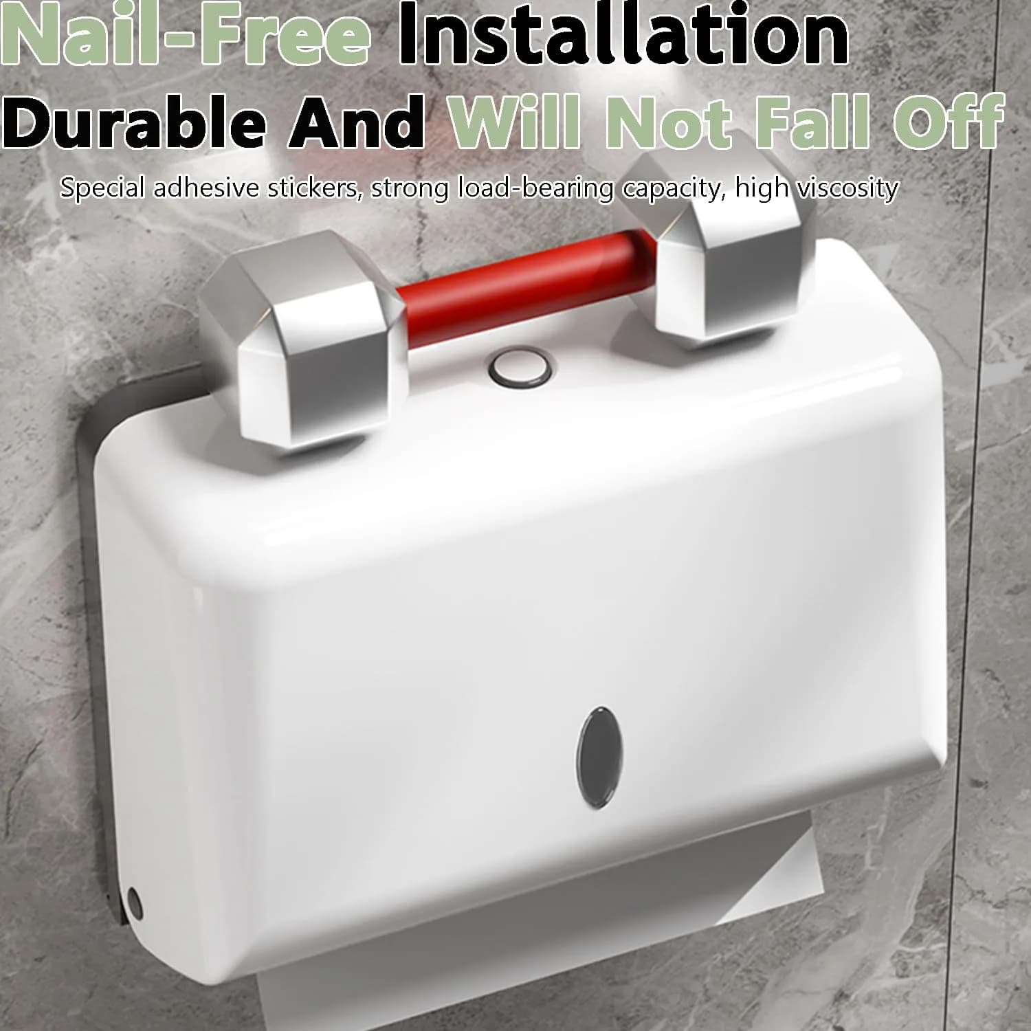 AIFUSI White Paper Towel Dispenser Holder | Holds 200 Interfolded Towels, Wall Mount for Kitchen & Bathroom - view 7