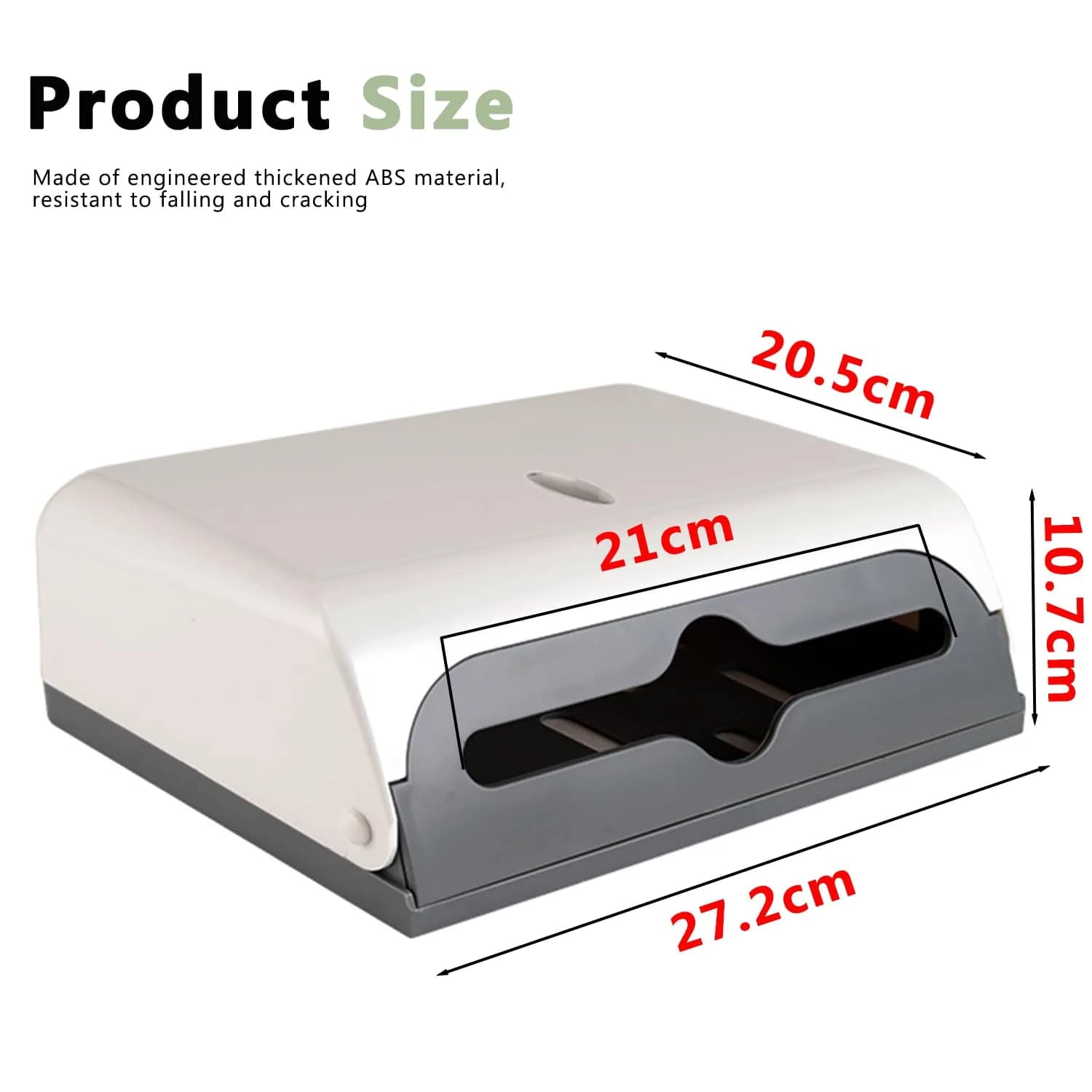 AIFUSI White Paper Towel Dispenser Holder | Holds 200 Interfolded Towels, Wall Mount for Kitchen & Bathroom - view 2