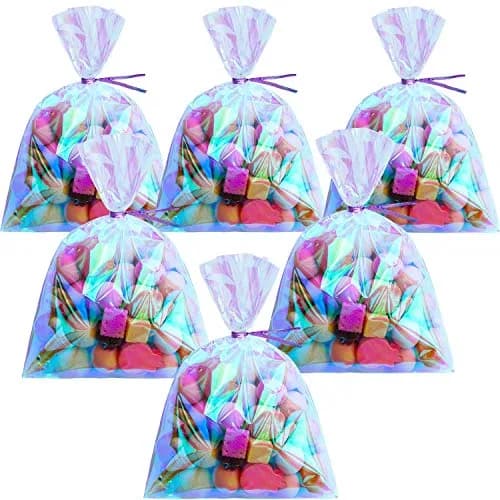Shappy Iridescent Cellophane Bags 5 x 7 Inch | Holographic Gift Wrap for Parties thumbnail 1