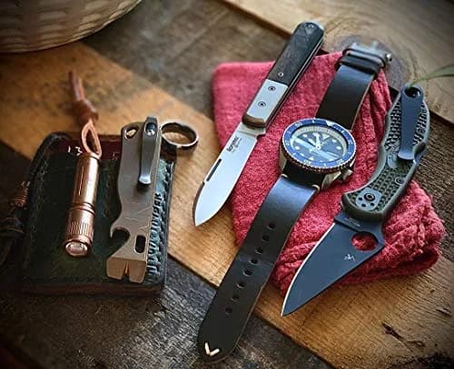 hemsut h Horween Leather Watch Band Green 20mm (0.79 inch) | Quick Release Handmade Vintage Replacement thumbnail 5