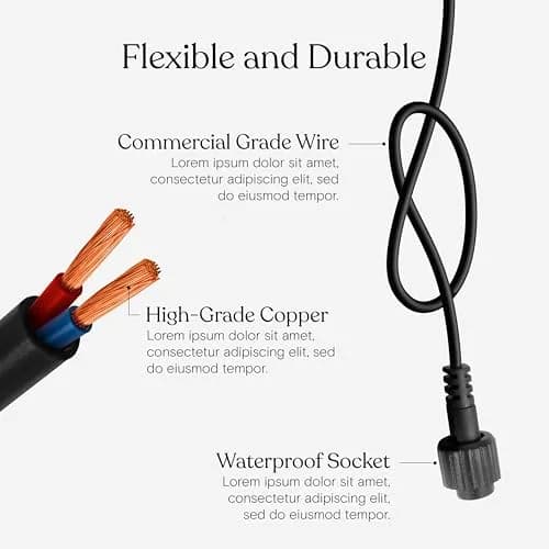 Brightech Ambience Pro Waterproof Extension Cable for Solar String Lights | 6 Ft Rugged, Reliable Outdoor Cord thumbnail 3