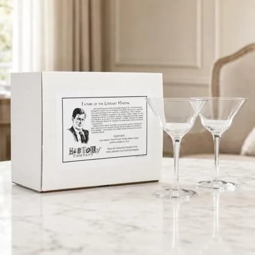 HISTORY COMPANY Jack London Five O'Clock Double Martini Glass Set | 278ml (9.4 Fl Oz) Capacity thumbnail 2
