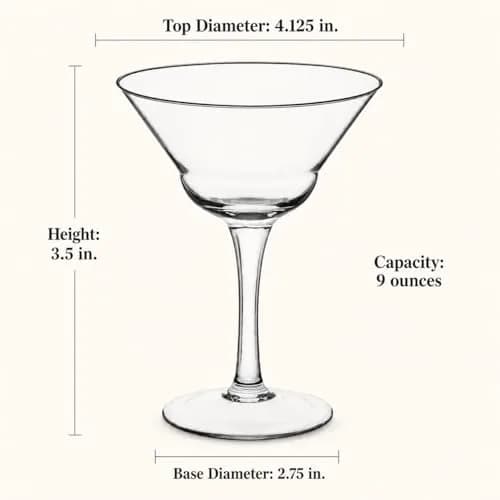 HISTORY COMPANY Jack London Five O'Clock Double Martini Glass Set | 278ml (9.4 Fl Oz) Capacity thumbnail 3