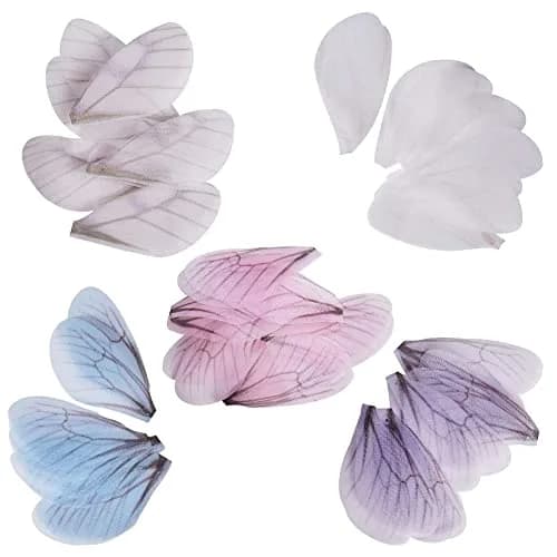 SUNNYCLUE 100Pcs Dragonfly Wing Charms 82mm x 25.5mm | Organza Charms for Jewelry Making thumbnail 4