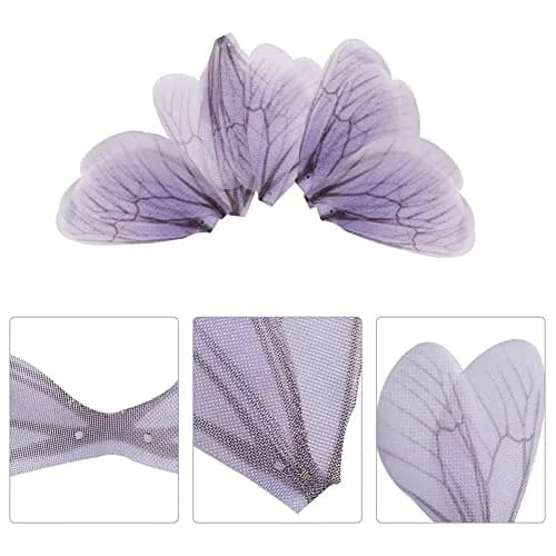 SUNNYCLUE 100Pcs Dragonfly Wing Charms 82mm x 25.5mm | Organza Charms for Jewelry Making thumbnail 5