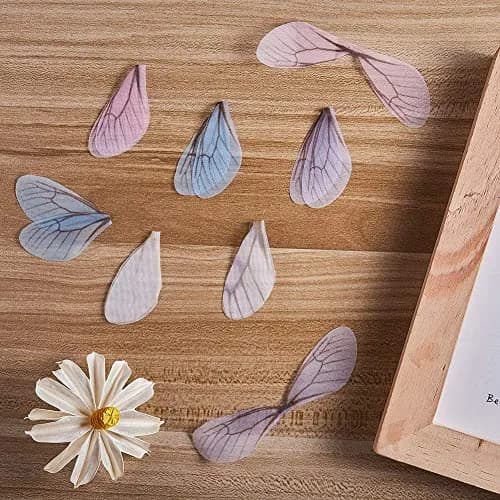 SUNNYCLUE 100Pcs Dragonfly Wing Charms 82mm x 25.5mm | Organza Charms for Jewelry Making thumbnail 6
