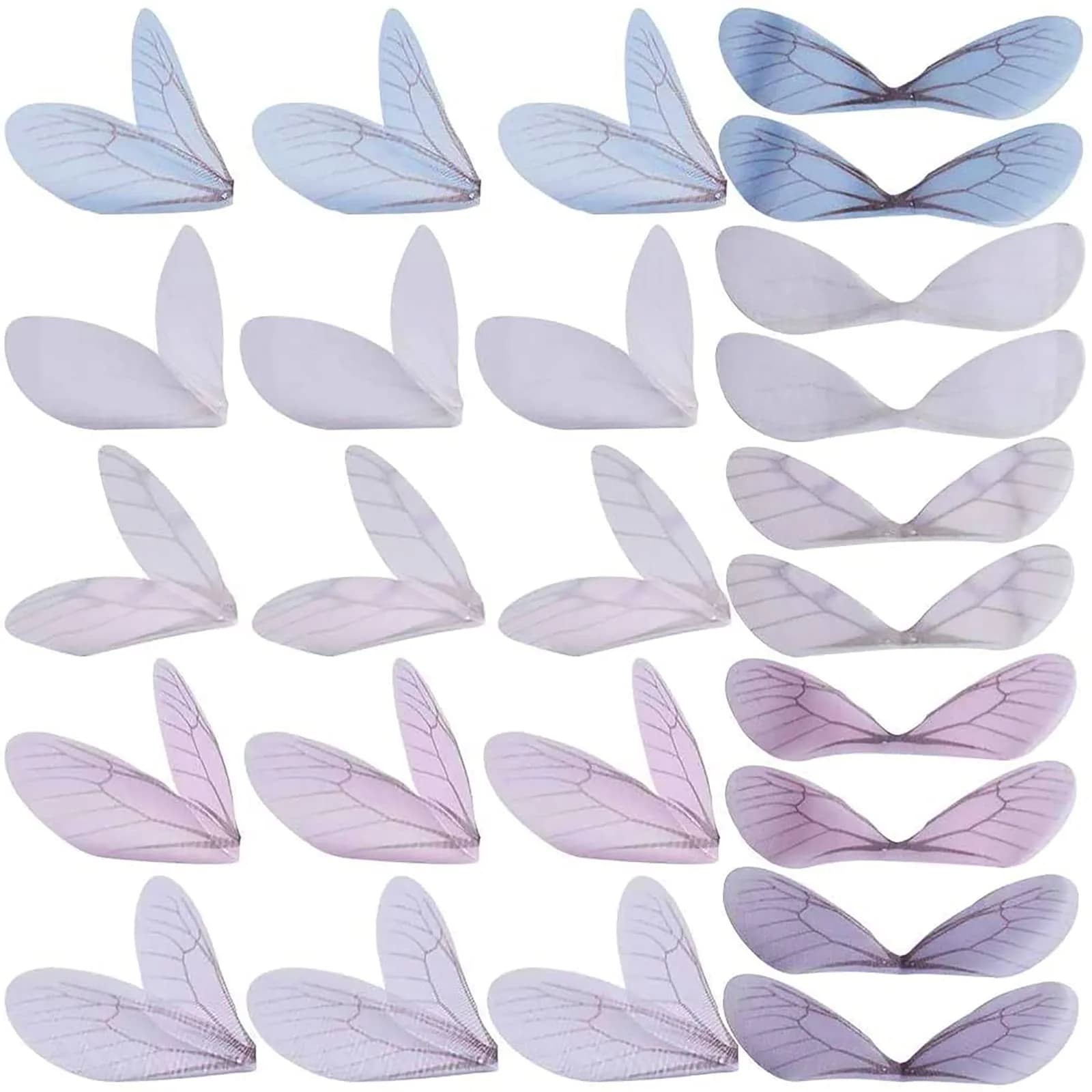 SUNNYCLUE 100Pcs Dragonfly Wing Charms 82mm x 25.5mm | Organza Charms for Jewelry Making - main product image