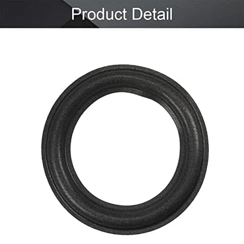 Fielect 5"/130mm Speaker Foam Edge Surround Rings (2-Pack, Black) | DIY Speaker Repair Parts thumbnail 3