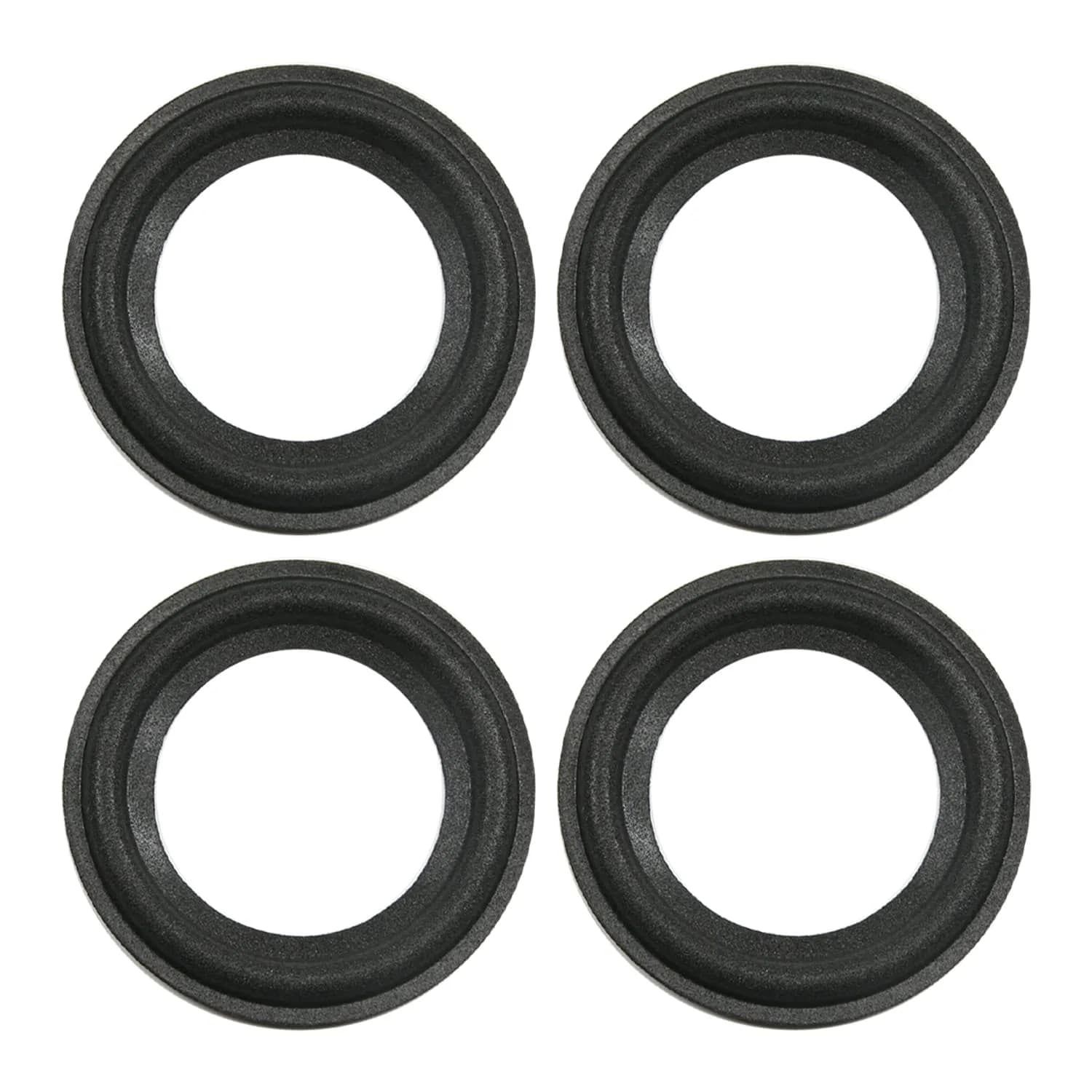 Fielect 2.5 Inch Foam Speaker Edge Surround Rings (63mm/2.46" OD) | Pack of 4 for Speaker Repair — 4pcs