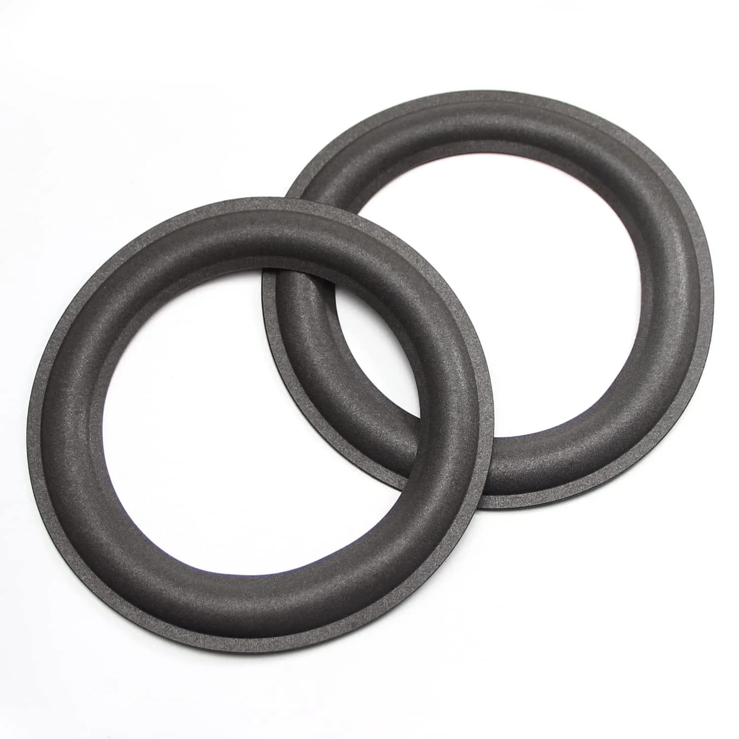 Fielect 6.5-inch Foam Speaker Surround Rings (2-Pack, Black) | DIY Speaker Repair Parts