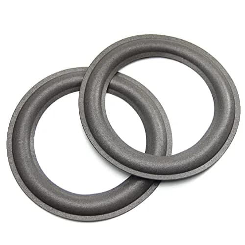 Fielect 6.5-inch Foam Speaker Surround Rings (2-Pack, Black) | DIY Speaker Repair Parts thumbnail 6