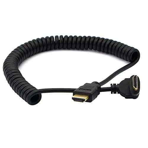 Excuty Right Angle HDMI Coiled Cable 1.8m (6 ft) | Supports 1080P 3D thumbnail 1