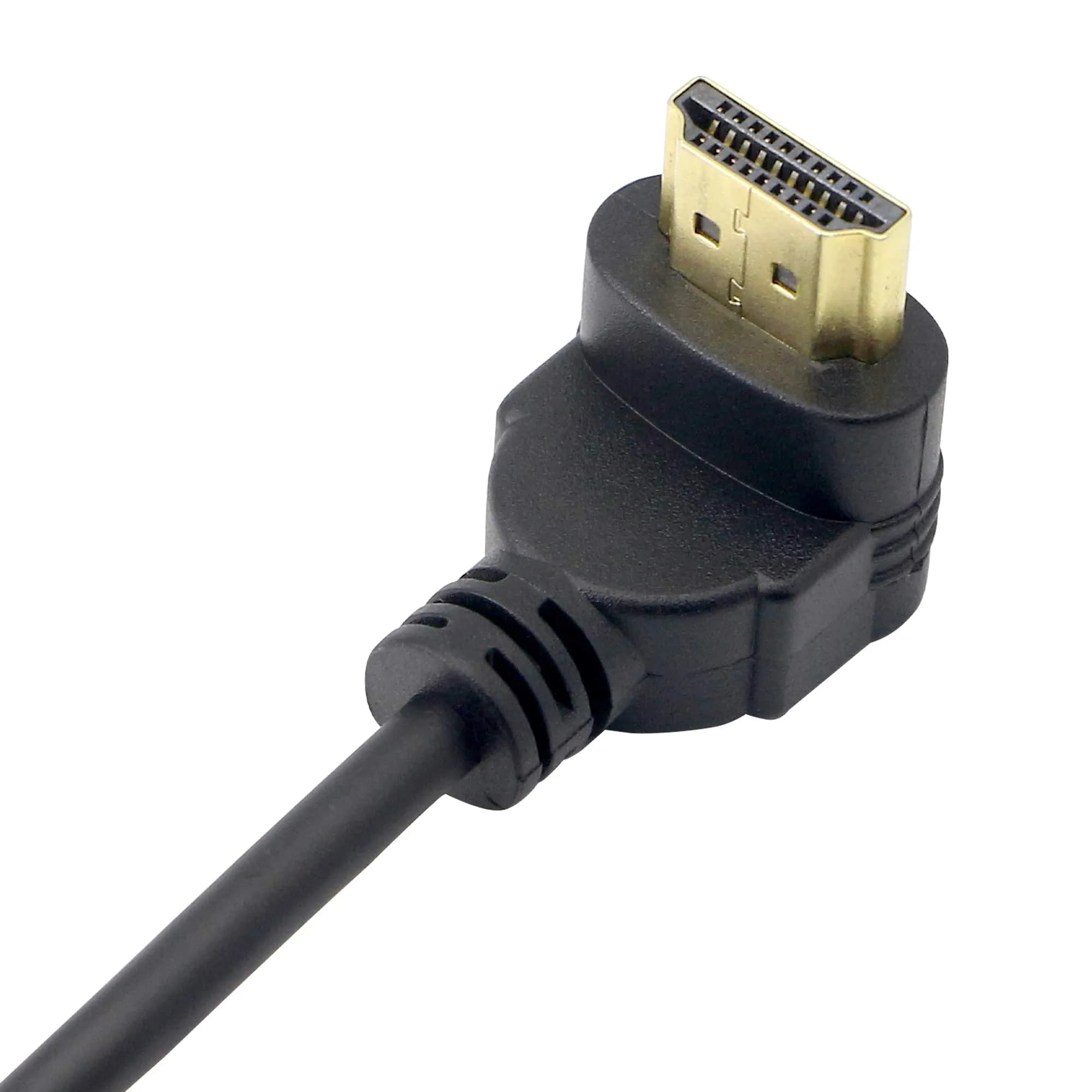 Excuty Right Angle HDMI Coiled Cable 1.8m (6 ft) | Supports 1080P 3D - view 4