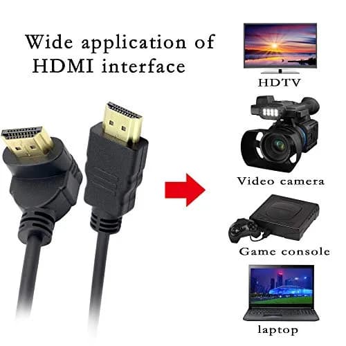 Excuty Right Angle HDMI Coiled Cable 1.8m (6 ft) | Supports 1080P 3D thumbnail 6