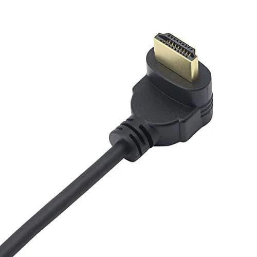 PNGKNYOCN Right Angle HDMI Coiled Cable 1.5m (6 ft) Upward Angle Male to Male | Camera Monitor Connection thumbnail 4