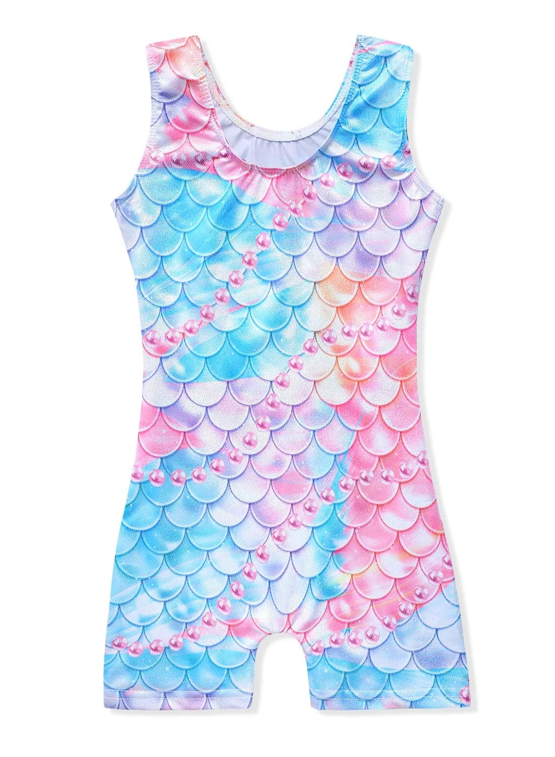 Belovance Girls Gymnastics Leotard Colorful Mermaid 3-4 Years | Athletic Dance Wear with Unicorn & Rainbow Print - view 2