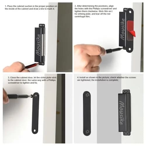 Mousike Magnetic Door Catch Heavy Duty 40kg | Strong Magnetic for Kitchen & Wardrobe thumbnail 7