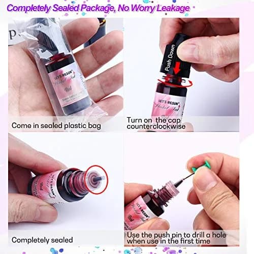 LET'S RESIN Concentrated Alcohol Ink Set 26 Colors (10ml/0.35oz Each) | Vibrant, Highly Pigmented for Resin Art thumbnail 6