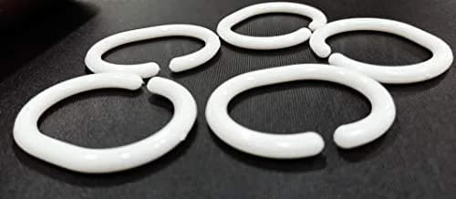 FAPBADRI Plastic Shower Curtain Rings, 36 Pieces | Rust-Free C-Design for Easy Installation thumbnail 6