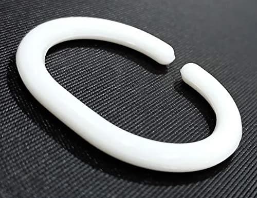 FAPBADRI Plastic Shower Curtain Rings, 36 Pieces | Rust-Free C-Design for Easy Installation thumbnail 1
