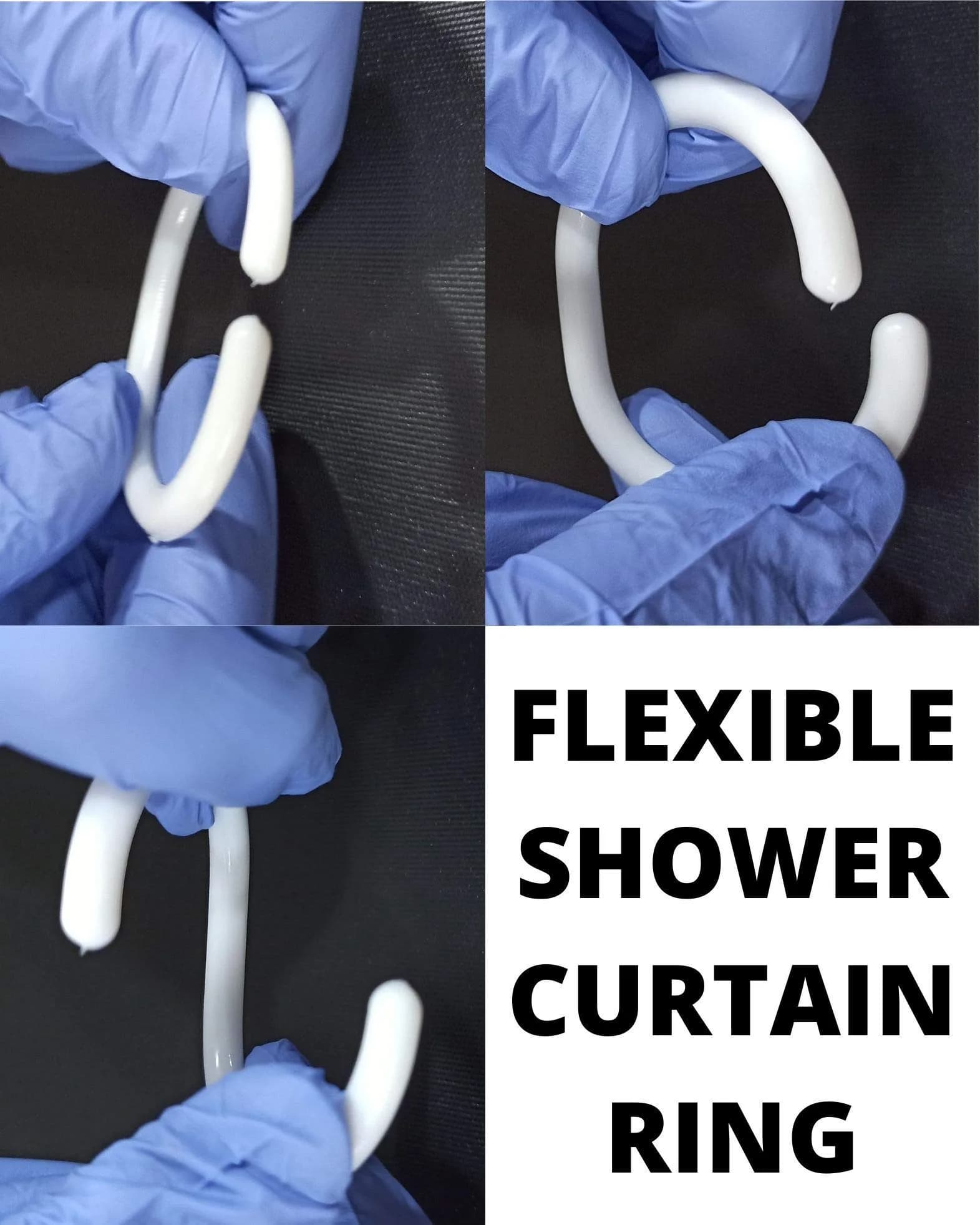 FAPBADRI Plastic Shower Curtain Rings, 36 Pieces | Rust-Free C-Design for Easy Installation - view 4
