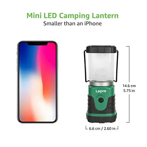 Lepro LED Camping Lantern, Mini Camping Lantern, 350LM, 4 Light Modes, 3 AA Battery Powered | Bright, Portable & Water-Resistant thumbnail 6