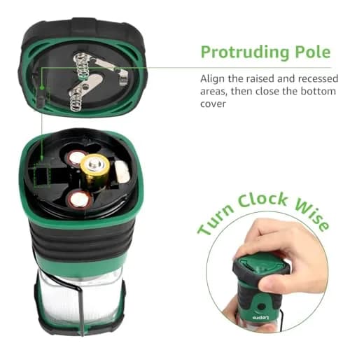 Lepro LED Camping Lantern, Mini Camping Lantern, 350LM, 4 Light Modes, 3 AA Battery Powered | Bright, Portable & Water-Resistant thumbnail 7