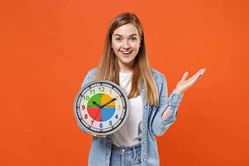 Bernhard Products Colorful Kids Wall Clock 12 Inch | Silent Teaching Time Tool for Children thumbnail 6
