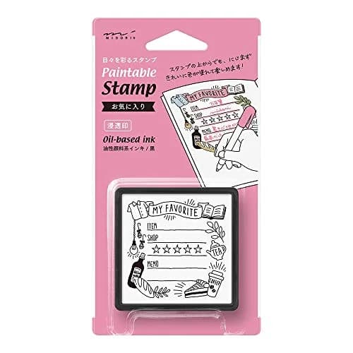 Midori Favorite Pattern Stamp 6.1cm (2.4in) | Oil-Based Black Ink for Journals & Planners thumbnail 1