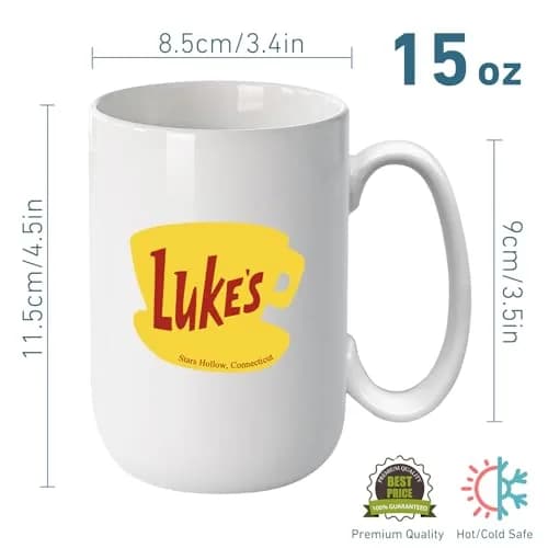senooe Luke's Diner 15oz (444ml) Ceramic Coffee Mug | TV Show Fan Gift thumbnail 3