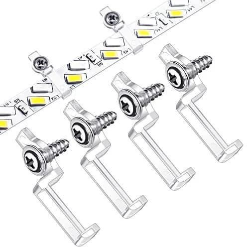 Mudder 200 Pcs LED Strip Light Clips Mounting Brackets | Easy Install, High Temp Resistant, Fire Retardant thumbnail 1